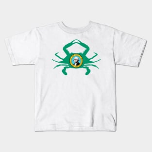 Washington Crab Flag Kids T-Shirt